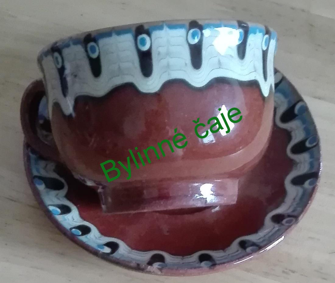 Balkánska keramika - čajová šálka + tanierik