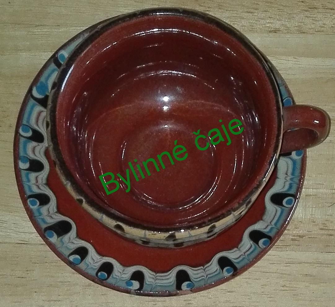 Balkánska keramika - čajová šálka + tanierik