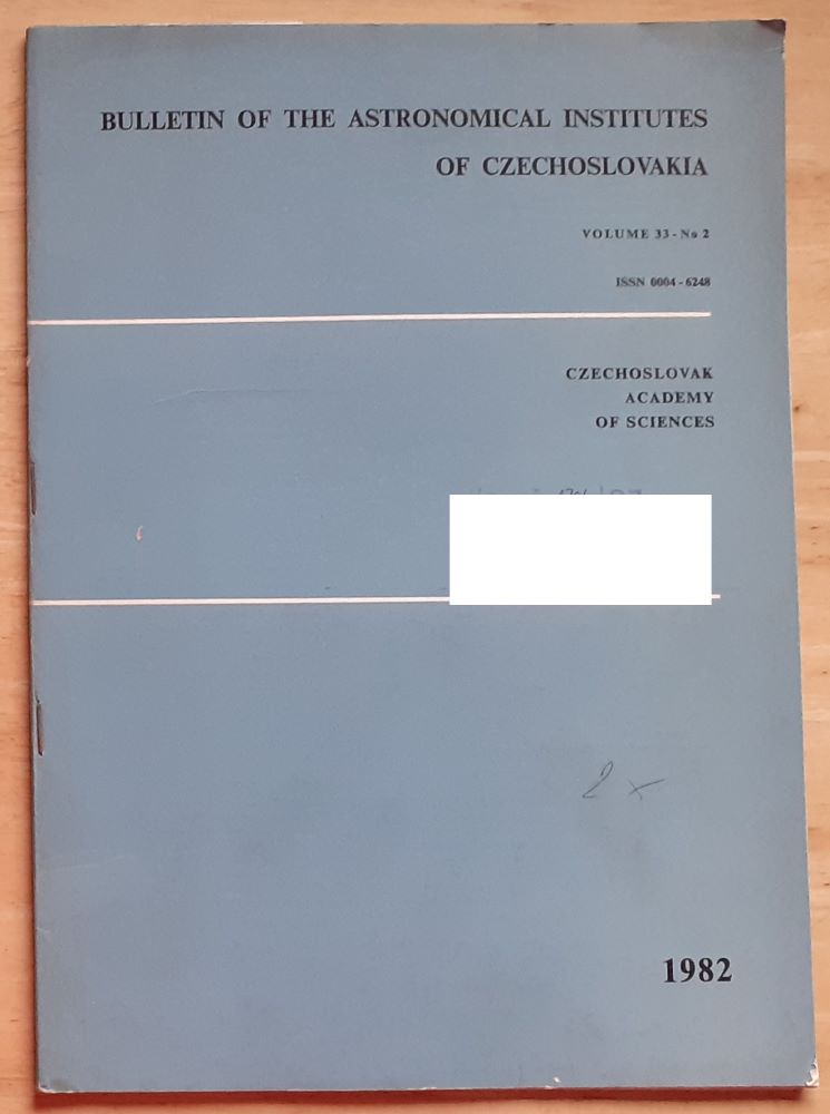 Bulletin of the Astronomical Institutes of Czechoslovakia 1982-2