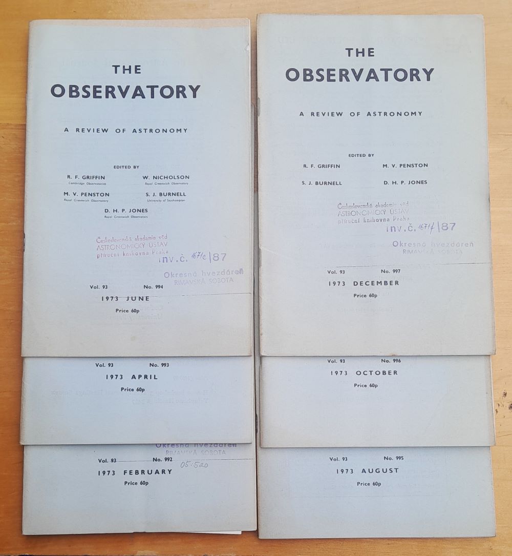 The Observatory a Review of Astronomy 1973