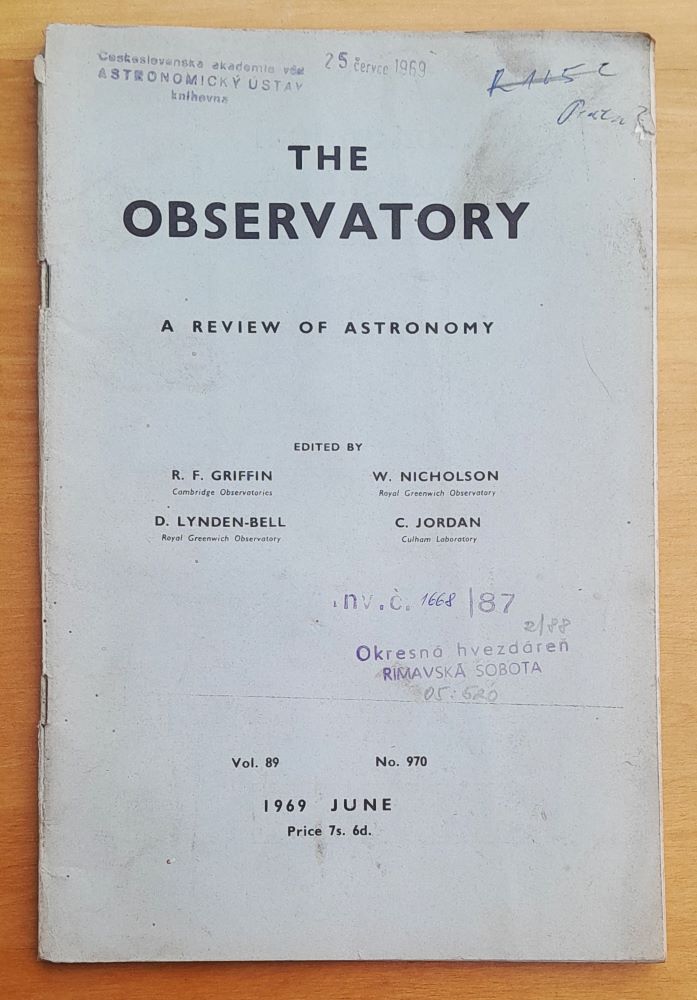 The Observatory a Review of Astronomy 1969