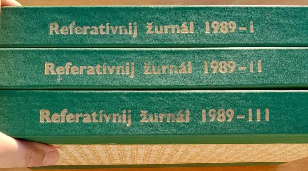 Referativnyj žurnal 1. - 12. / 1989