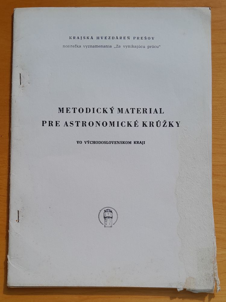 Metodický materiál pre astronomické krúžky vo Východoslovenskom kraji