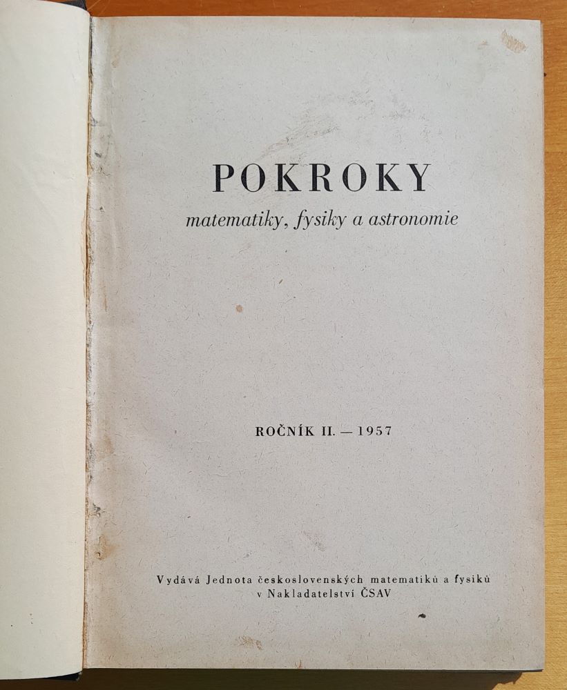 Pokroky matematiky, fyziky a astronomie 1957