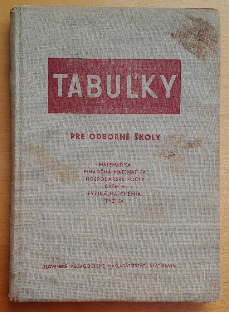 Tabuľky pre odborné školy