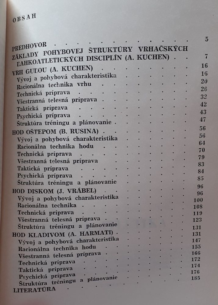 Ľahká atletika / Vrh a hody