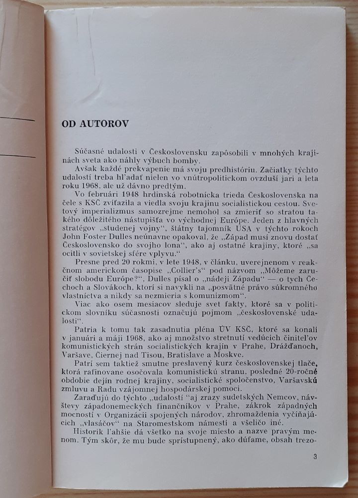 O udalostiach v Československu (v roku 1968)