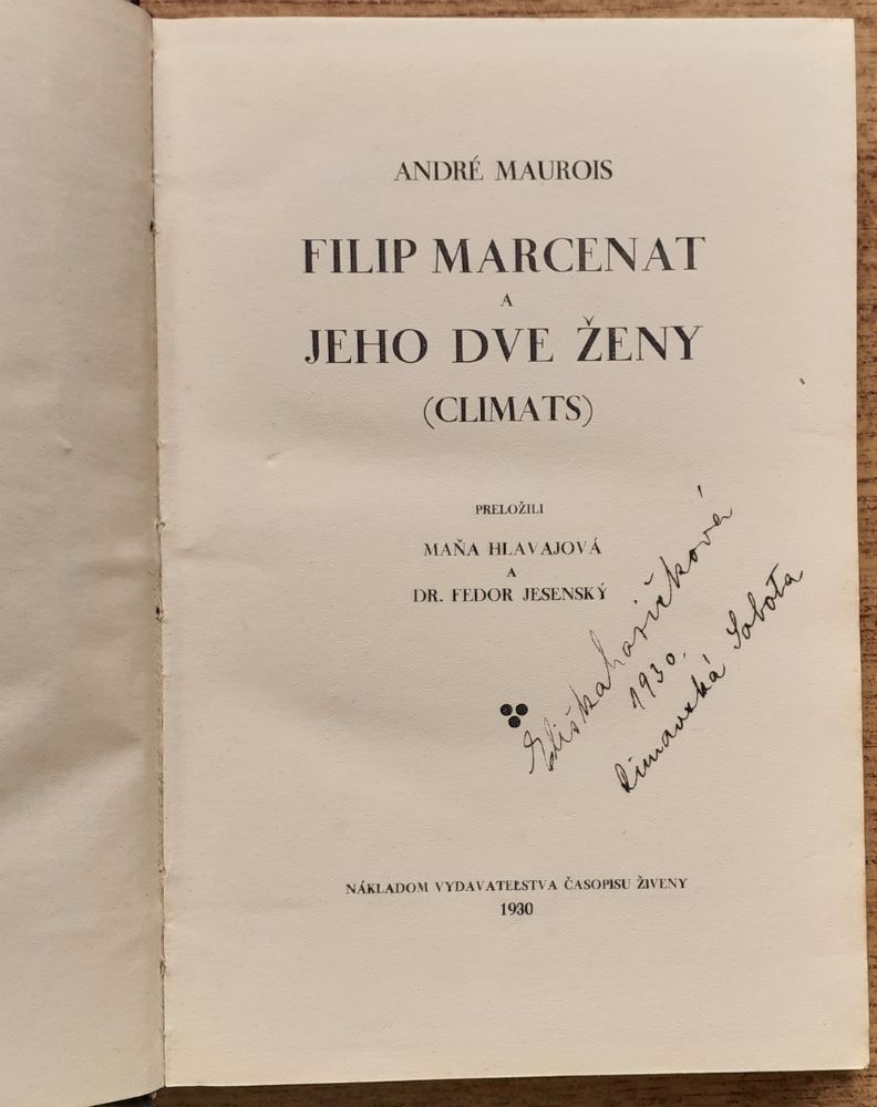 Filip Marcenat a jeho dve ženy / Climants
