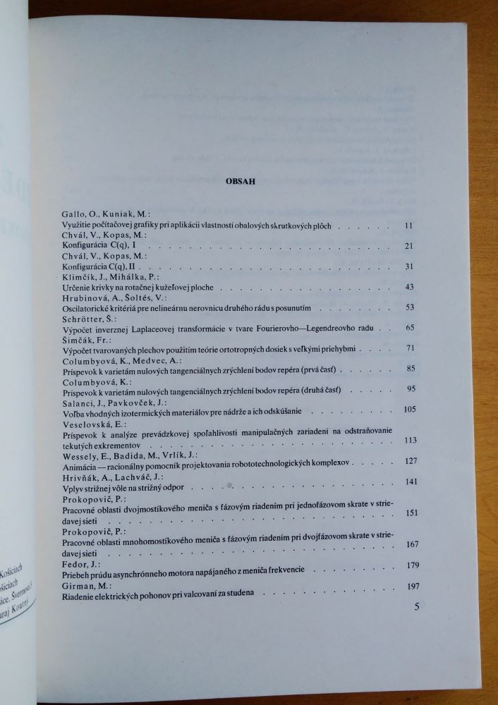 Zborník vedeckých prác Vysokej školy technickej v Košiciach