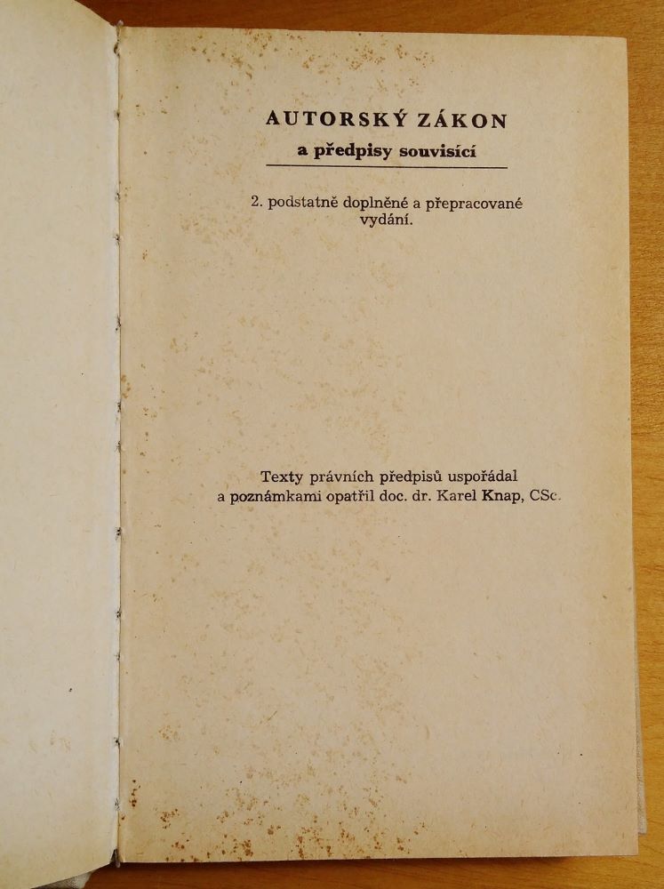 Autorský zákon a předpisy souvisící
