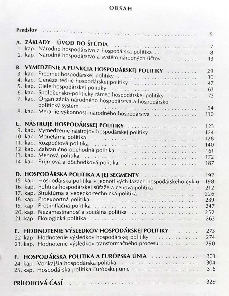 Hospodárska politika
