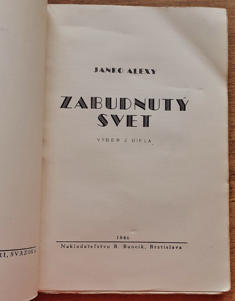 Zabudnutý svet / Výber z diela