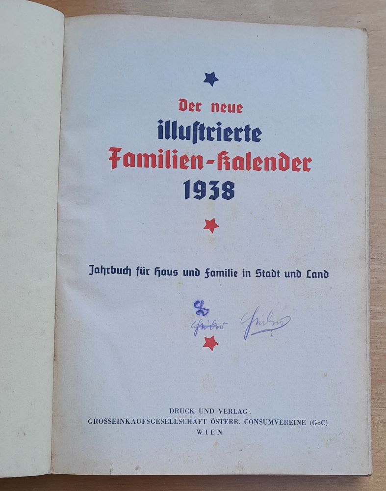 Der Neue illustrierte Familien-Kalender 1938 