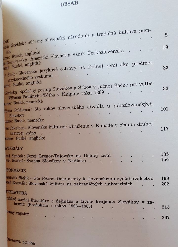 Slováci v zahraničí 1.