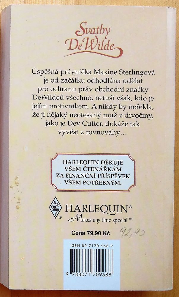 Muž z divočiny / Svatby De Wilde 10 W 10-98