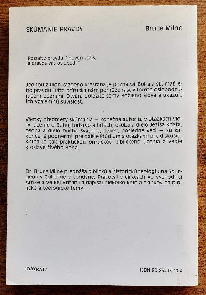 Skúmanie pravdy / Tématická príručka základných kresťanských pojmov