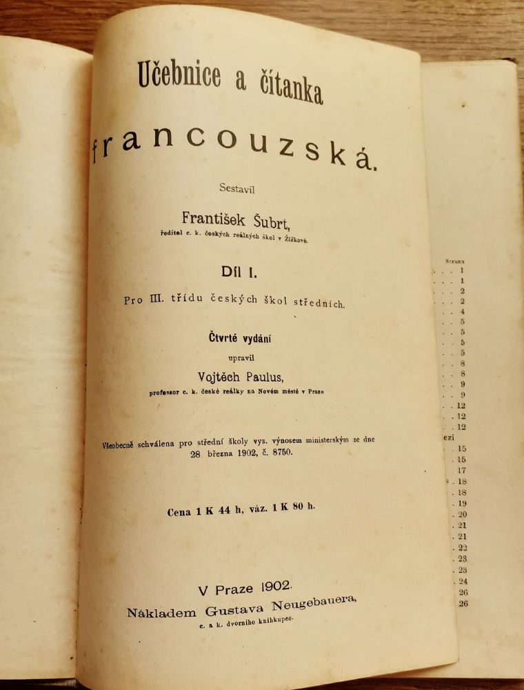 Učebnice a čítanka francouzská 1.