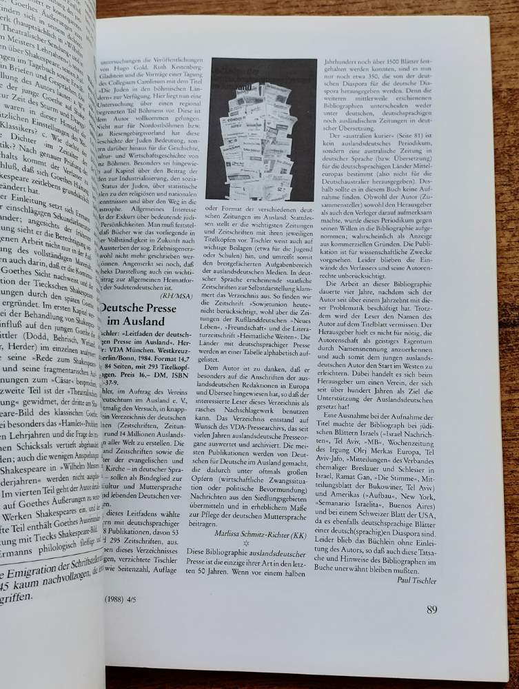 Den Deutschsprachigen schriftellern und Kunstlern / Karmel impressum