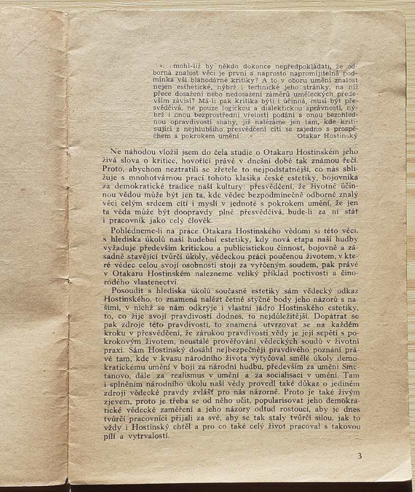 O některých otázkách estetiky O. Hostinského / Zdeněk Sádecký