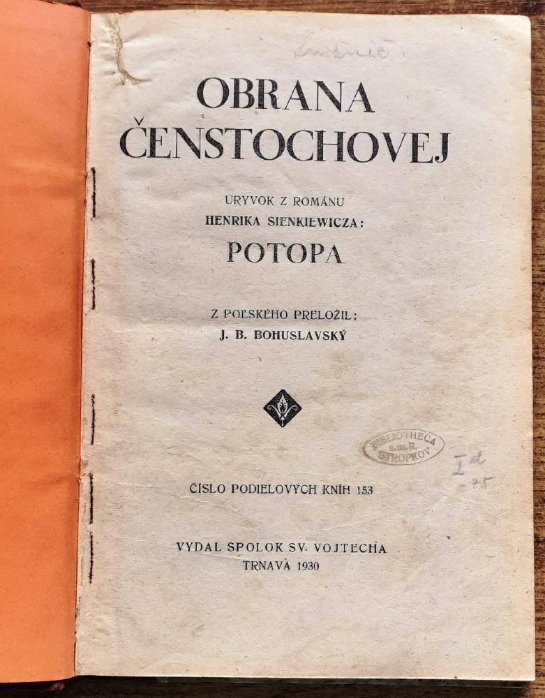 Obrana Čenstochovej