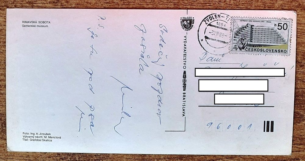 Gemerské múzeum - Rimavská Sobota - 1988