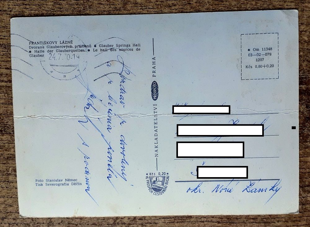 Františkovy Lázně - Dvorana Glauberových pramenú - 1970