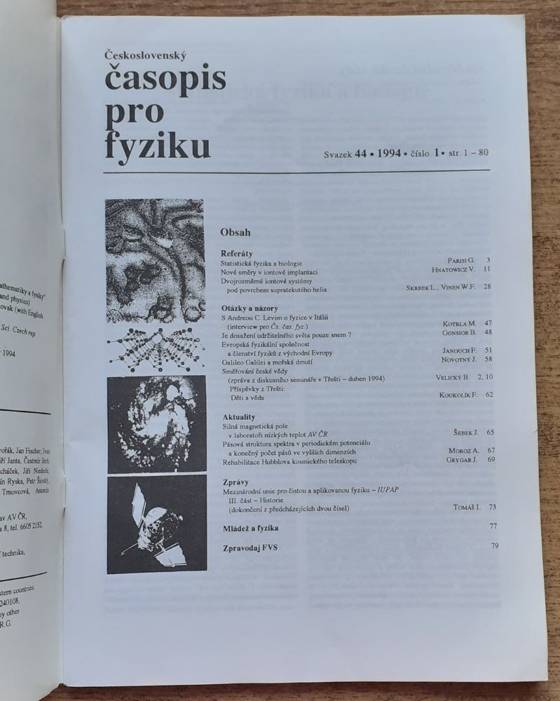 Československý časopis pro fyziku 1 / 1994