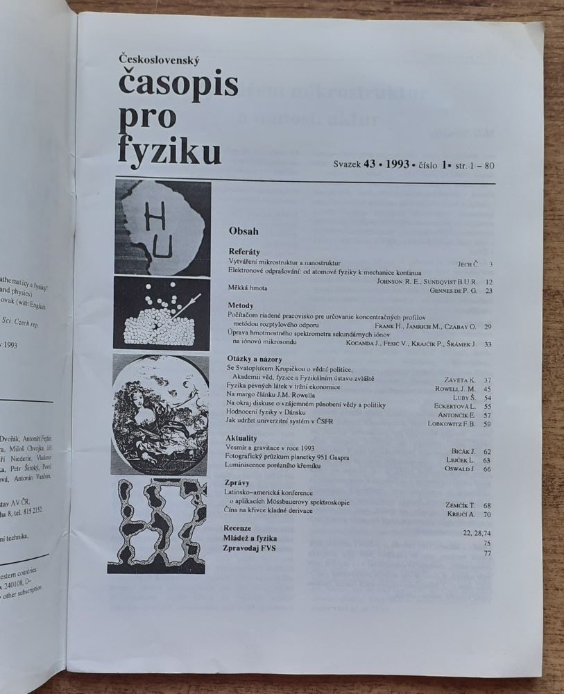 Československý časopis pro fyziku 1 / 1993