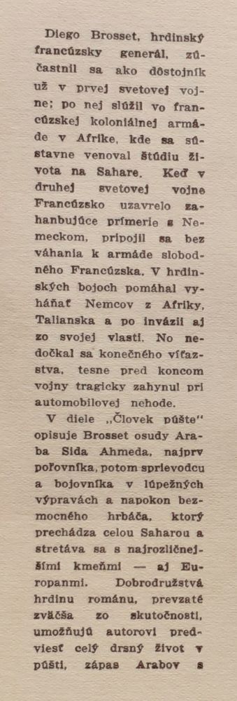 Človek púšte / Charles Diego-Brosset