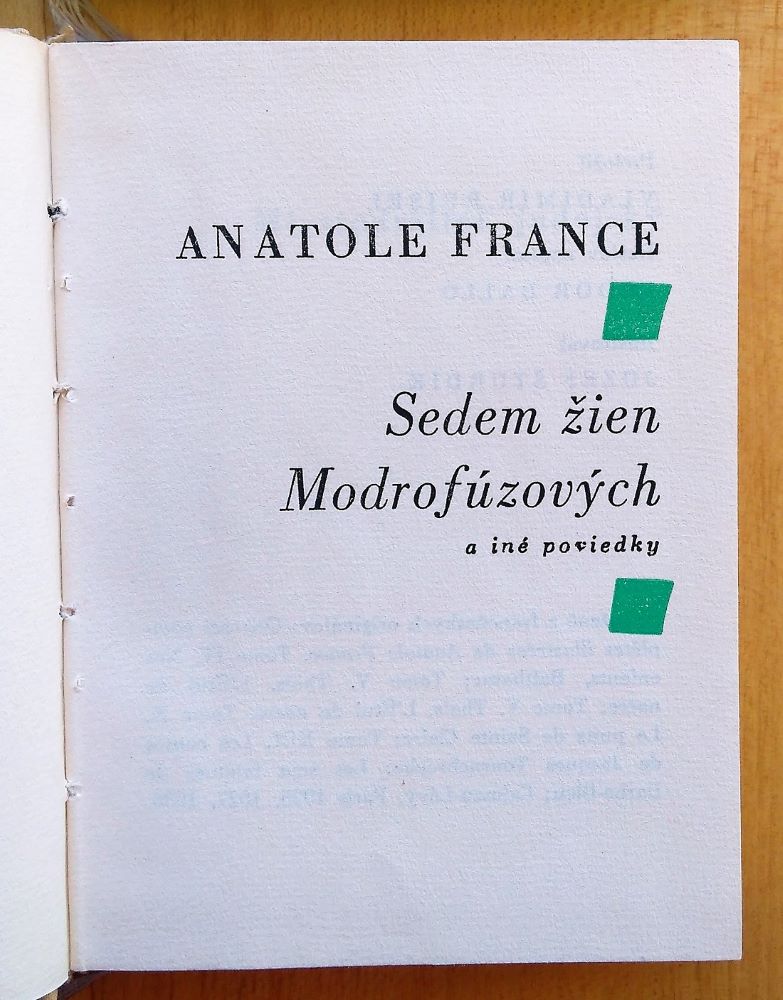 Sedem žien Modrofúzových a iné poviedky / Malá kazetová knižnica zväzok č. 2 - druhá séria