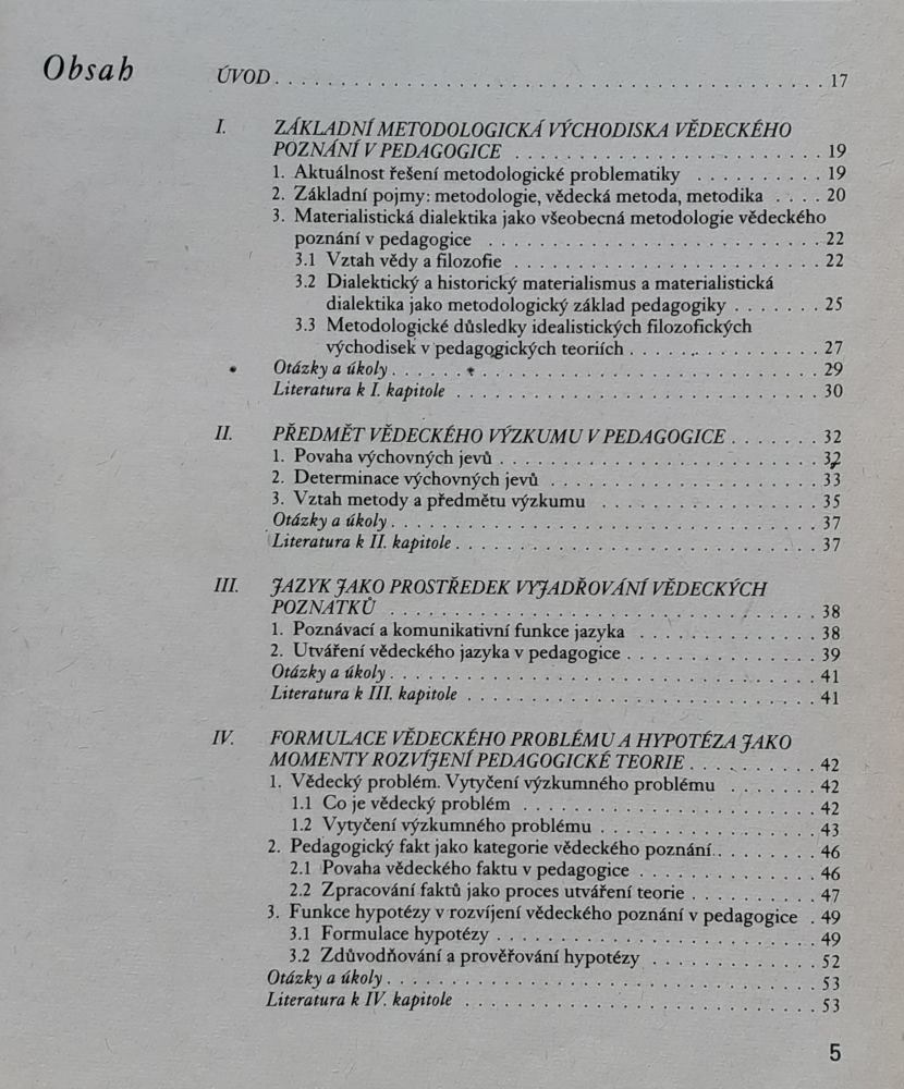 Úvod do metodologie a metod pedagogického výzkumu