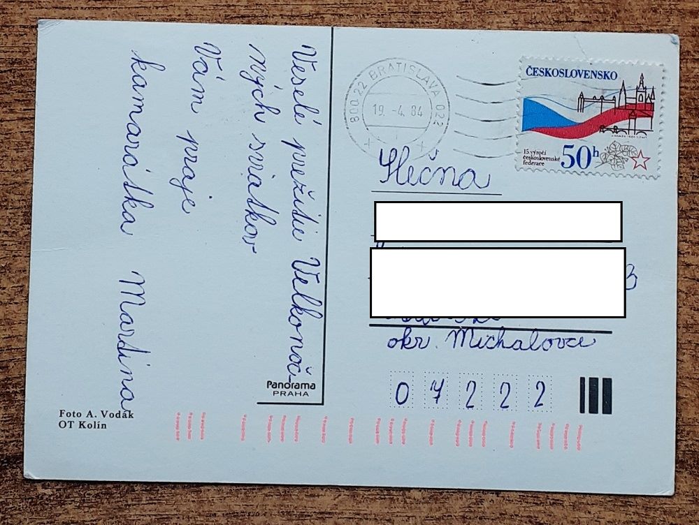 Veľkonočná pohľadnica - 1984