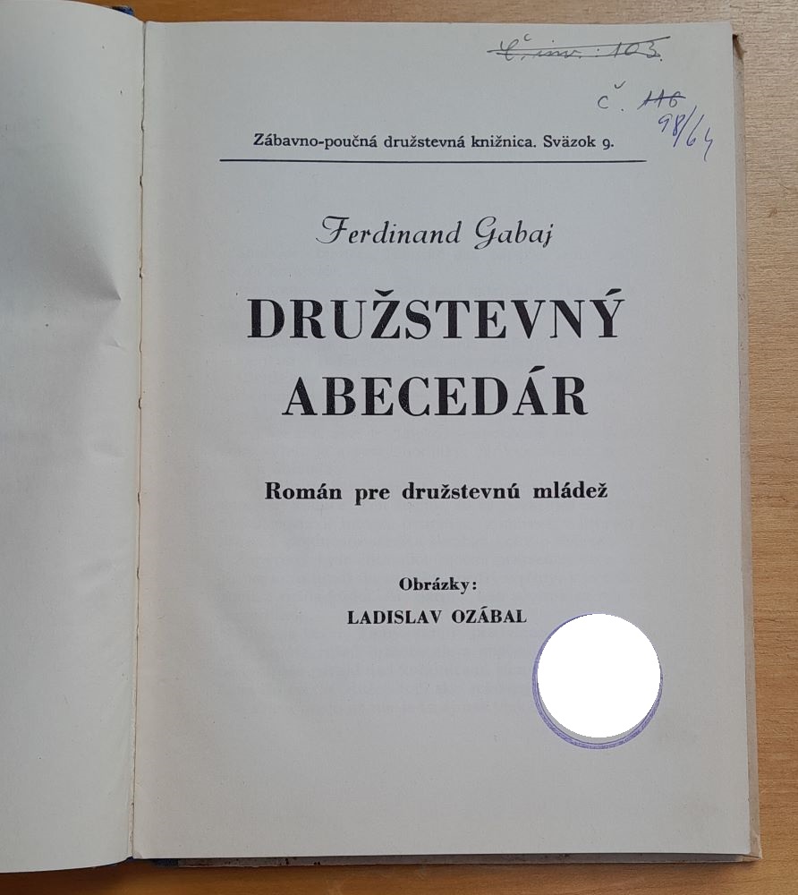 Družstevný abecedár / Román pre družstevnú mládež