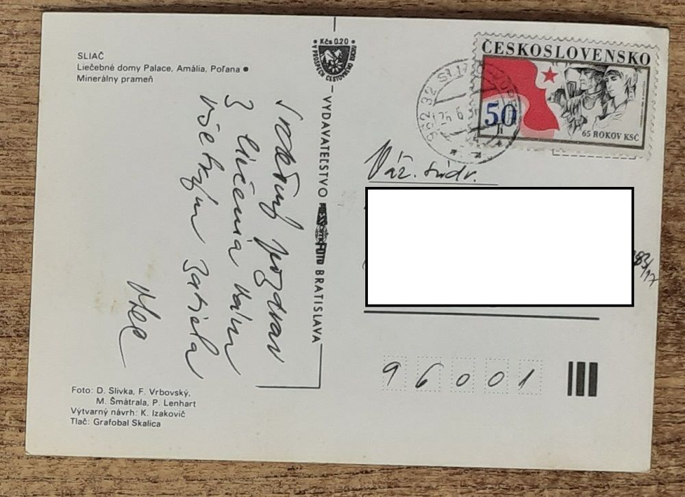 Sliač - Liečebné domy Palace / Amália / Poľana - Mimerálny prameň - 1986