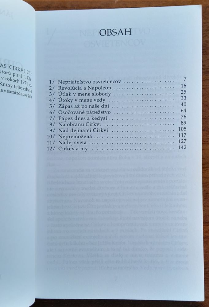 Cirkev v zápase stáročí / Zápas cirkvi od osvietenstva
