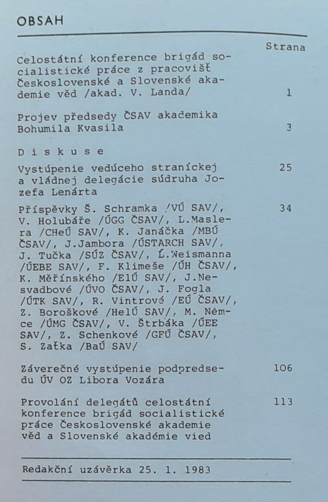 Zprávy ČSAV 1-7/1983 / 5 zošitov