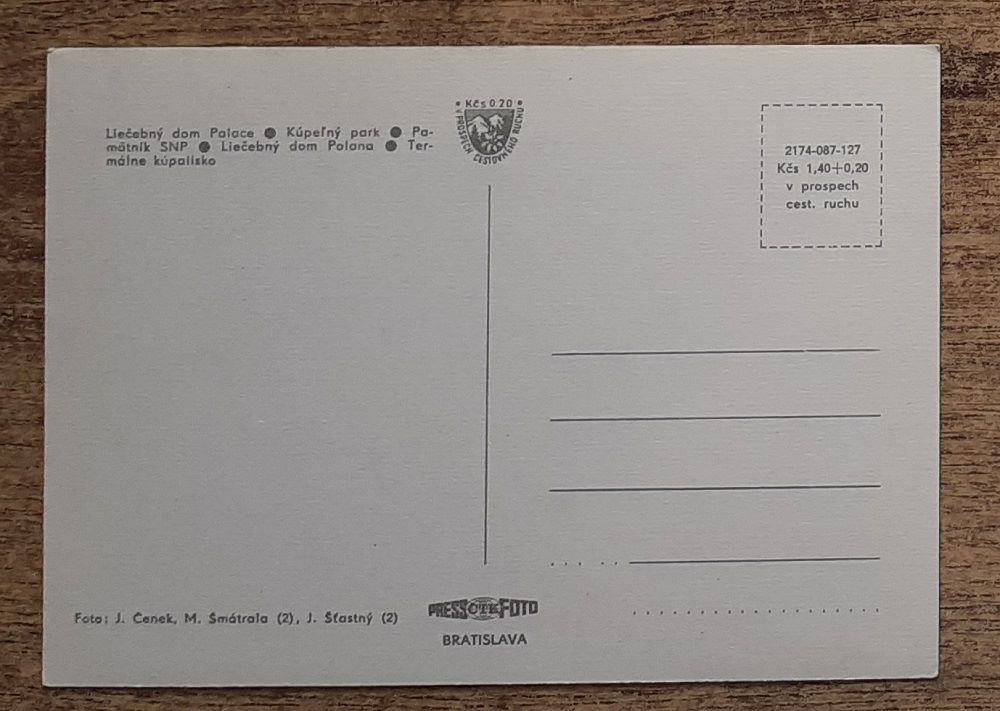 Sliač - Liečebný dom Palace - Kúpeľný park - Pamätník SNP - Liečebný dom Polana - Termálne kúpalisko