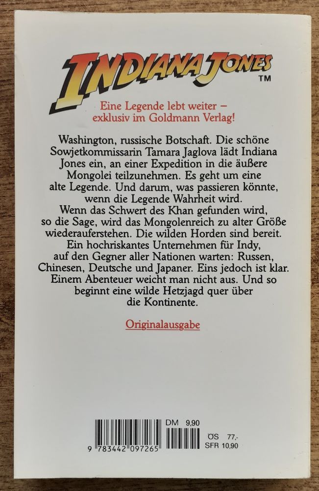 Indiana Jones und das Schwert des Dschingis Khan Roman