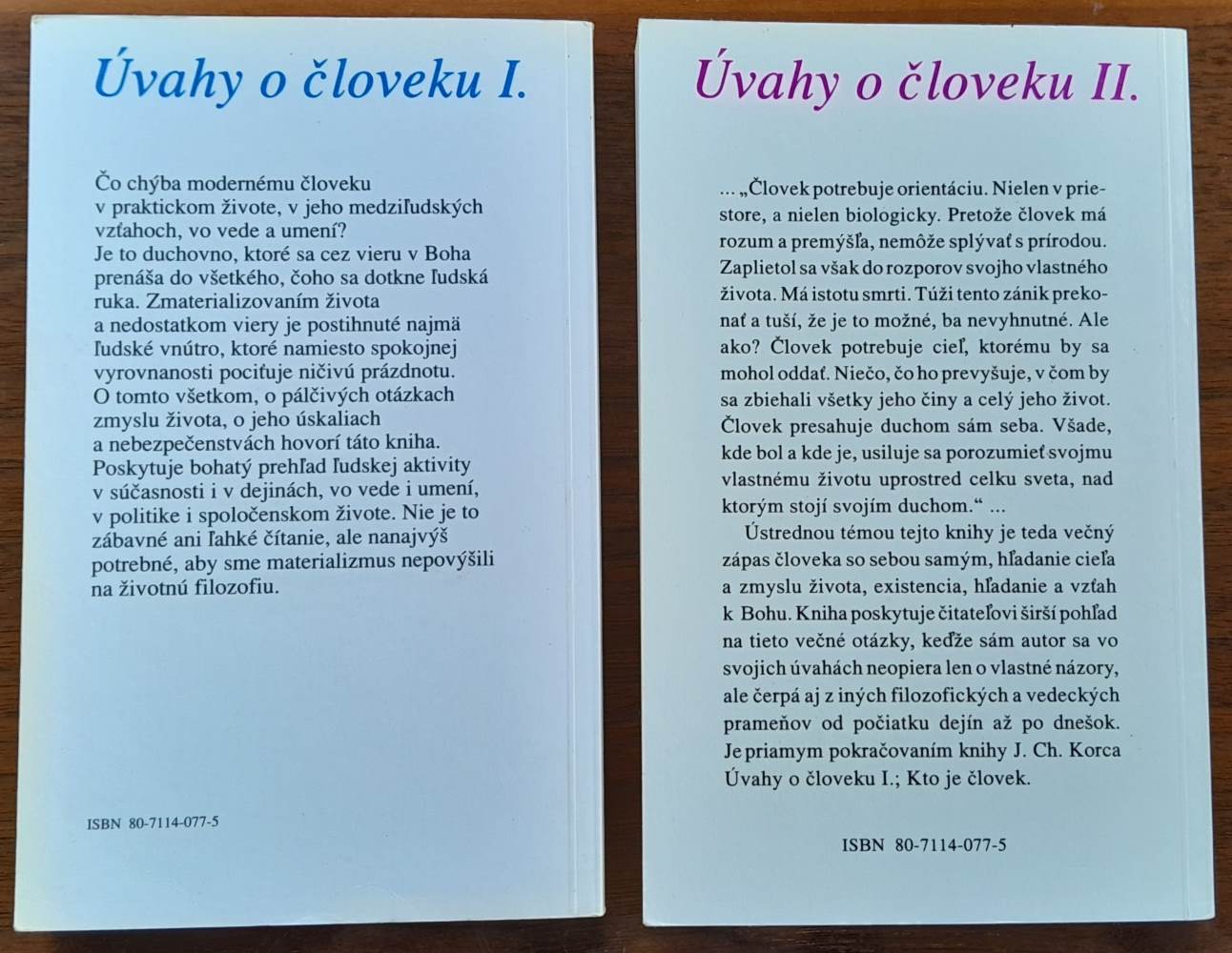 Úvahy o človeku I. II.  / O cestách k Bohu