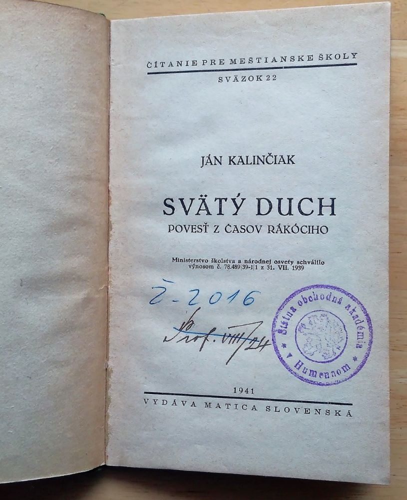 Svätý duch / Povesť z časov Rákociho