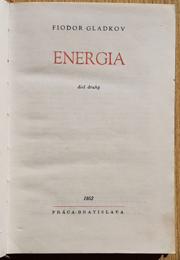 Energia 1., 2. / socialistický román