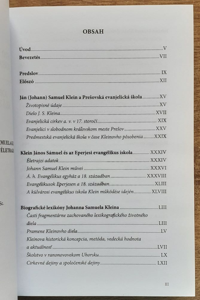 Sto kňažských biografií Johanna Samuela Kleina