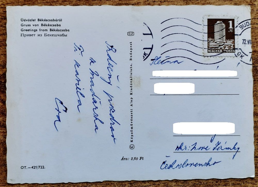 Maďarsko - Udvozlet Békéscsabáról - 1972