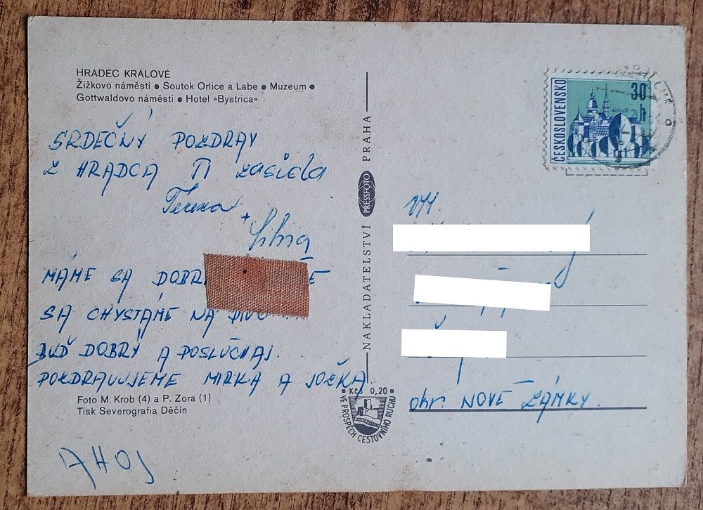 Hradec Králové - Žižkovo náměstí - Soutok Orlice a Labe - Muzeum - Gottwaldovo náměstí - Hotel Bystrica
