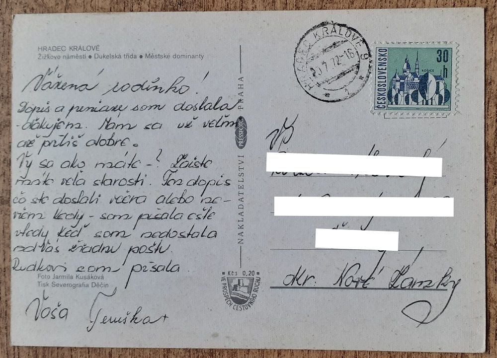 Hradec Králové - Žižkovo náměstí - Dukelská třída - Městské dominanty - 1972