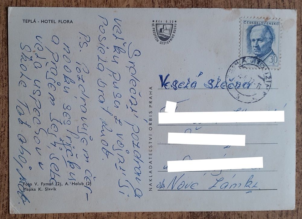 Teplá - Hotel Flora - Klášter - 1972