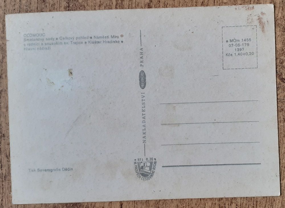 Olomouc - Smetanovy sady - Náměstí Míru - Klášter Hradisko - Hlavní nádraží 