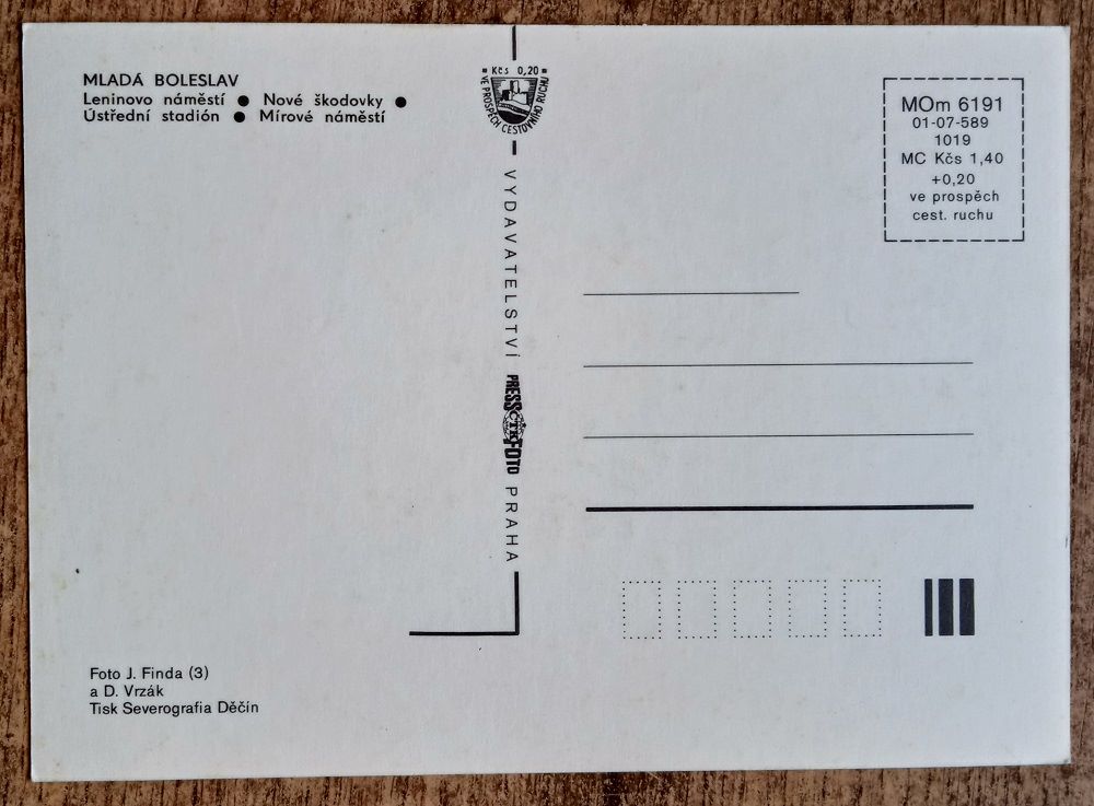 Mladá Boleslav - Leninovo náměstí - Nové škodovky - Ústřední stadión - Mírové náměstí