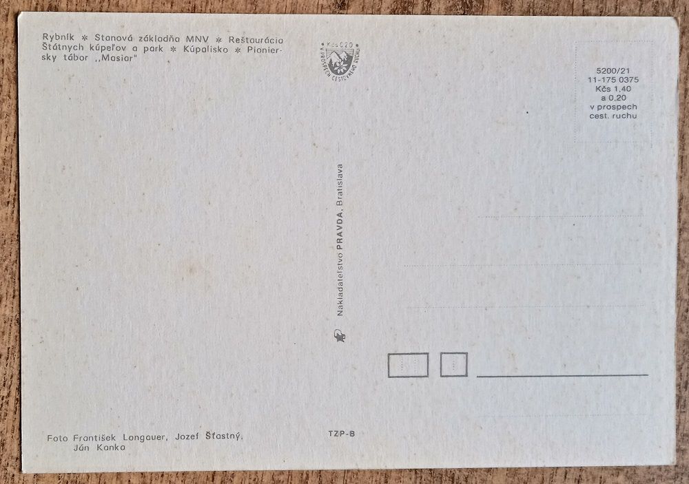 Kováčová - Kúpele - Rybník - Stanová základňa - MNV - Kúpalisko - Pioniersky tábor Mäsiar