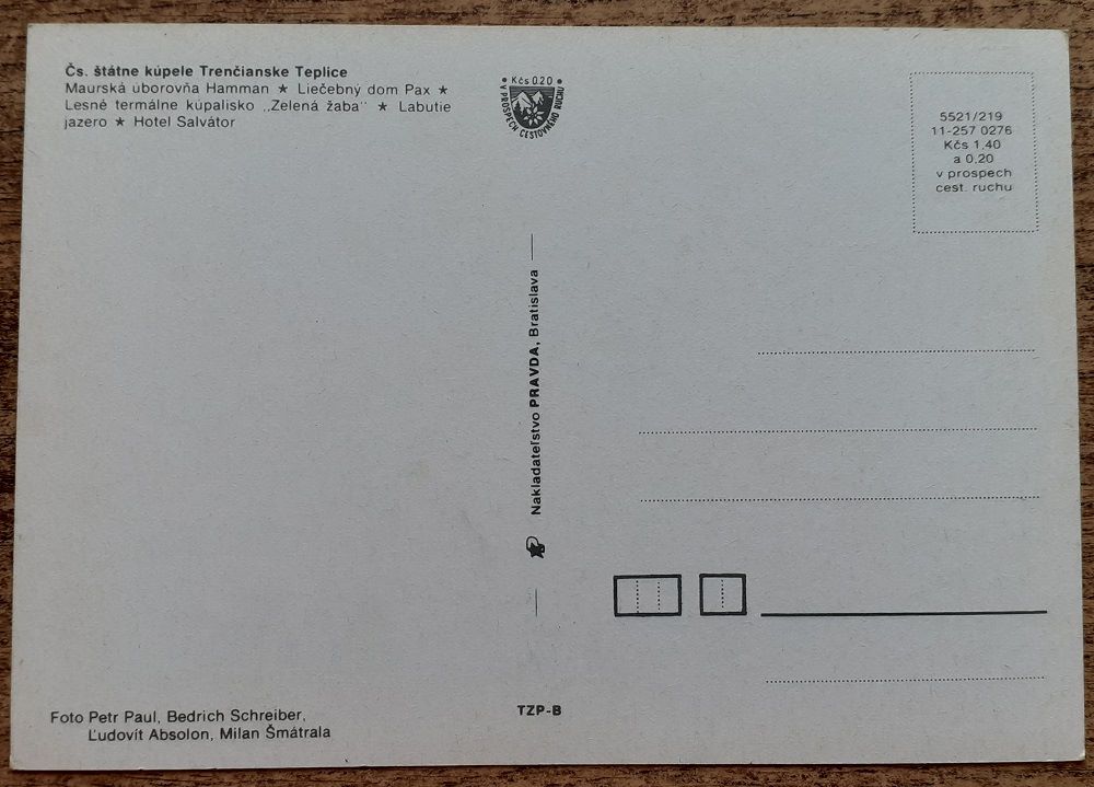 Trenčianske Teplice - Maurská uborovňa Hamman - Liečebný dom Pax - Zelená žaba - Labutie jazero - Hotel Salvátor